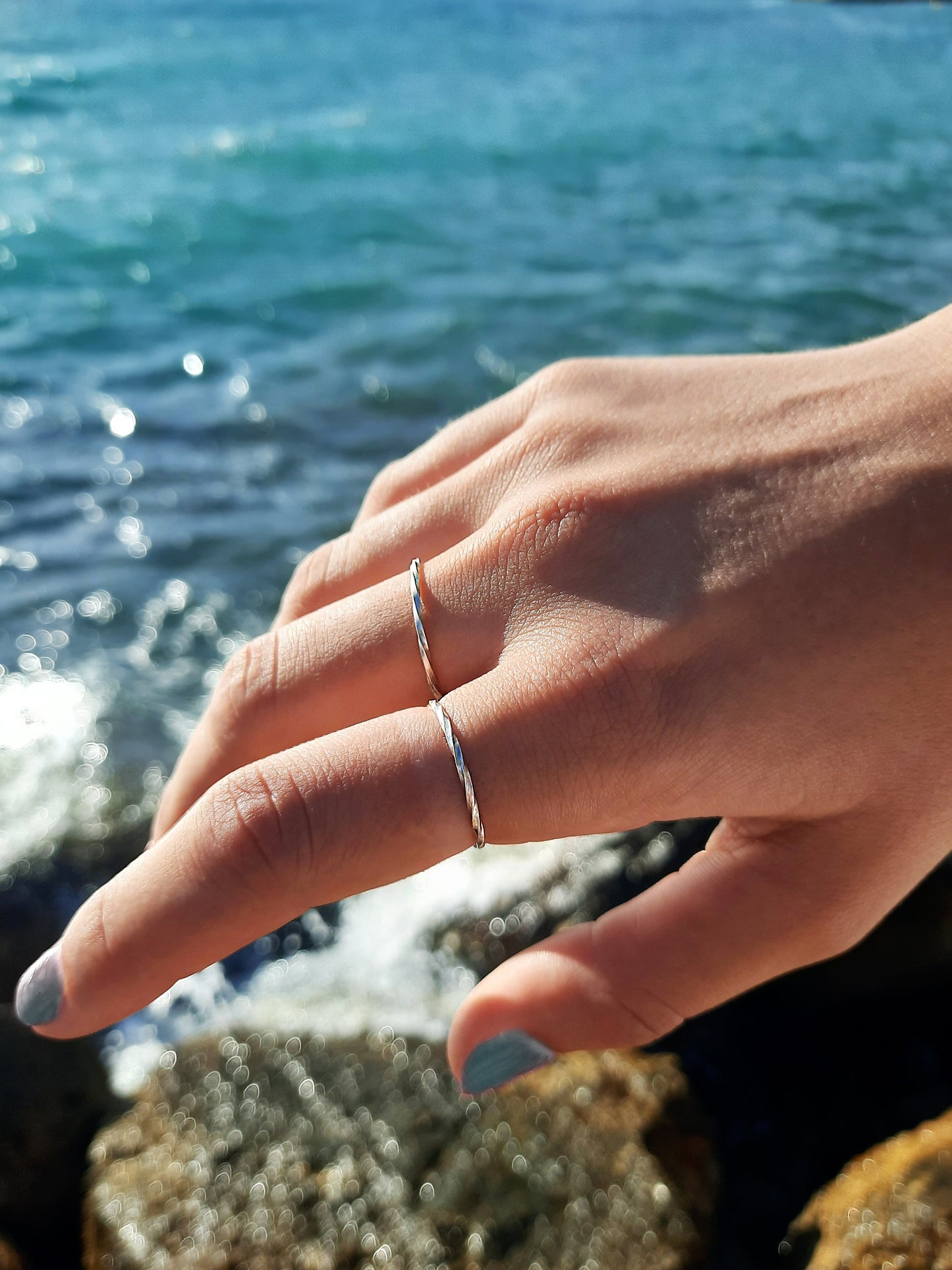 Aqua stacking ring - Fig's